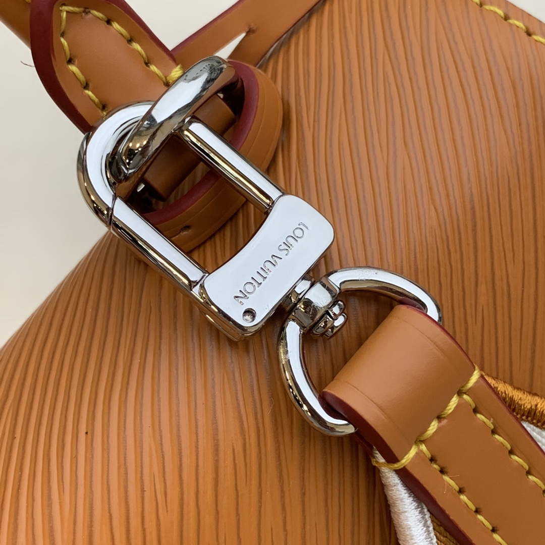 LV M58931 Louis Vuitton Cluny Mini Epi Handbag Gold Miel - Image 5