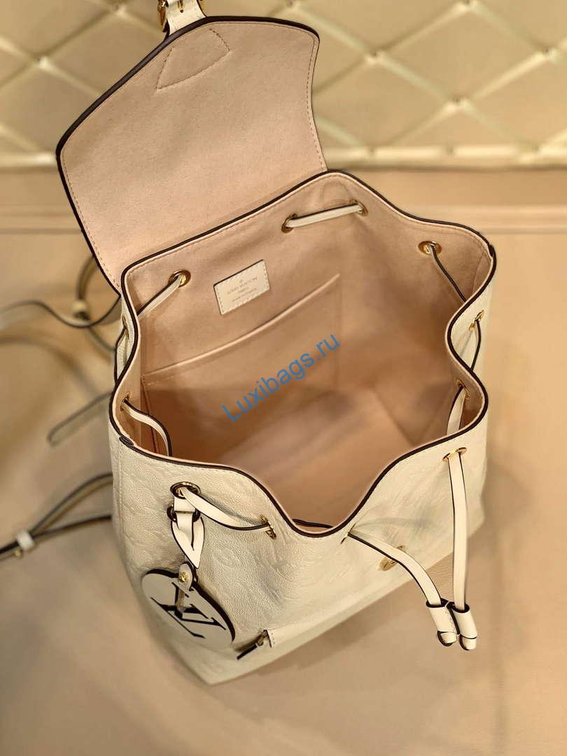 LV M45410 Louis Vuitton Montsouris Backpack Milky White - Image 7