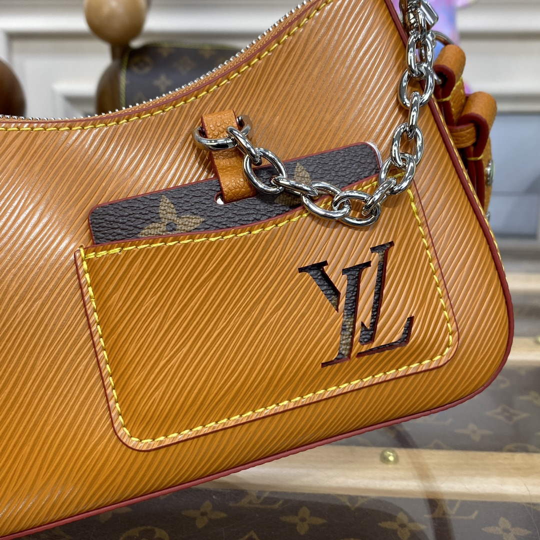 LV M20998 Louis Vuitton Marellini Bag Epi Leather Brown - Image 5