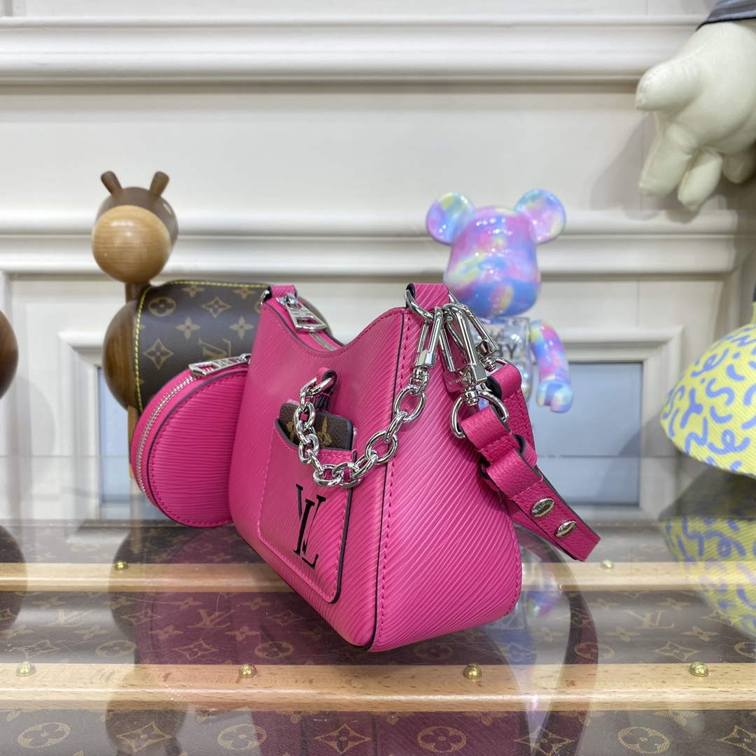 LV M21091 Louis Vuitton Marellini Bag Epi Leather Rose Miami Pink - Image 2