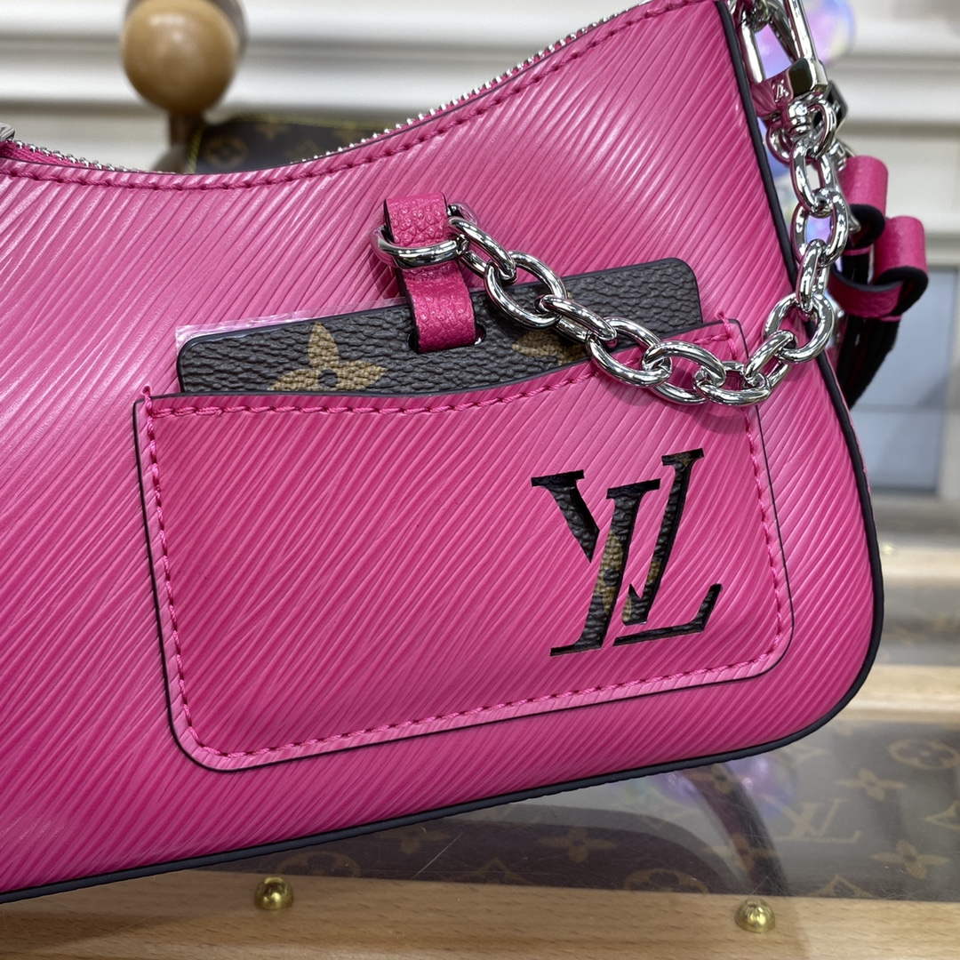 LV M21091 Louis Vuitton Marellini Bag Epi Leather Rose Miami Pink - Image 5