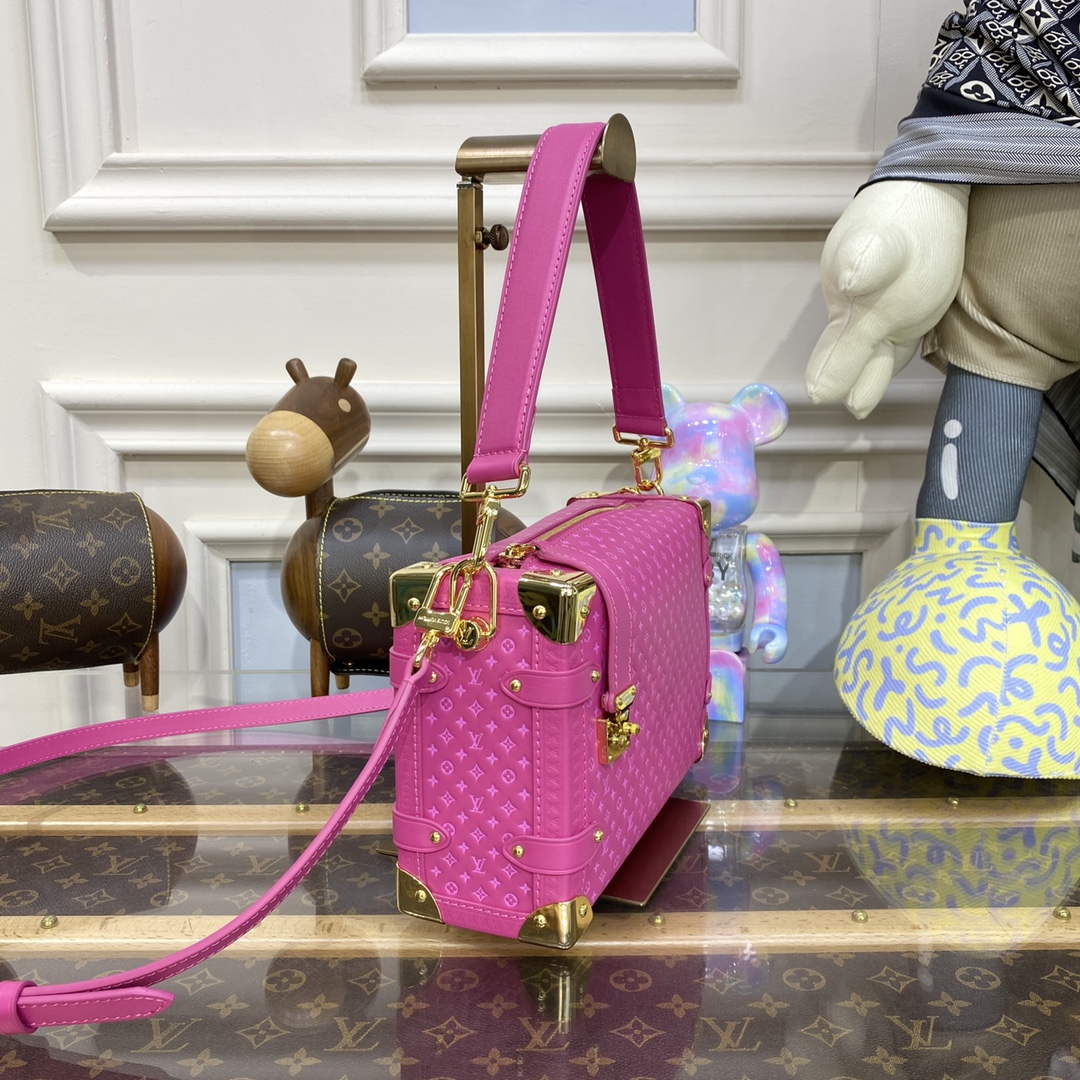 LV M46358 Louis Vuitton Side Trunk PM Bag M21709 Rose - Image 3