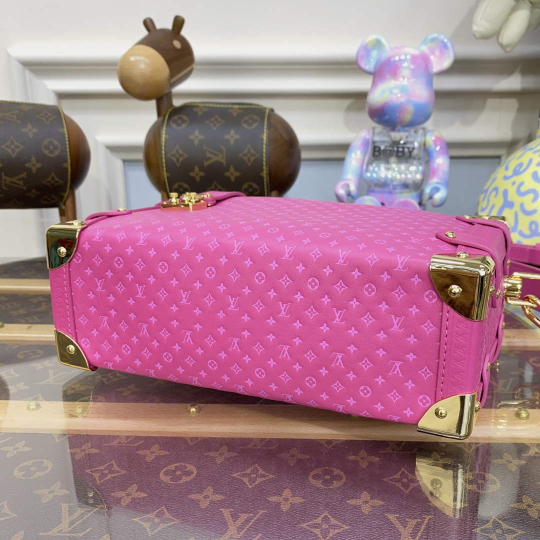 LV M46358 Louis Vuitton Side Trunk PM Bag M21709 Rose - Image 4