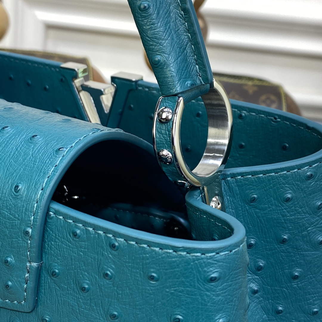 LV N81279 Louis Vuitton Capucines MM Handbag Lake Blue - Image 7