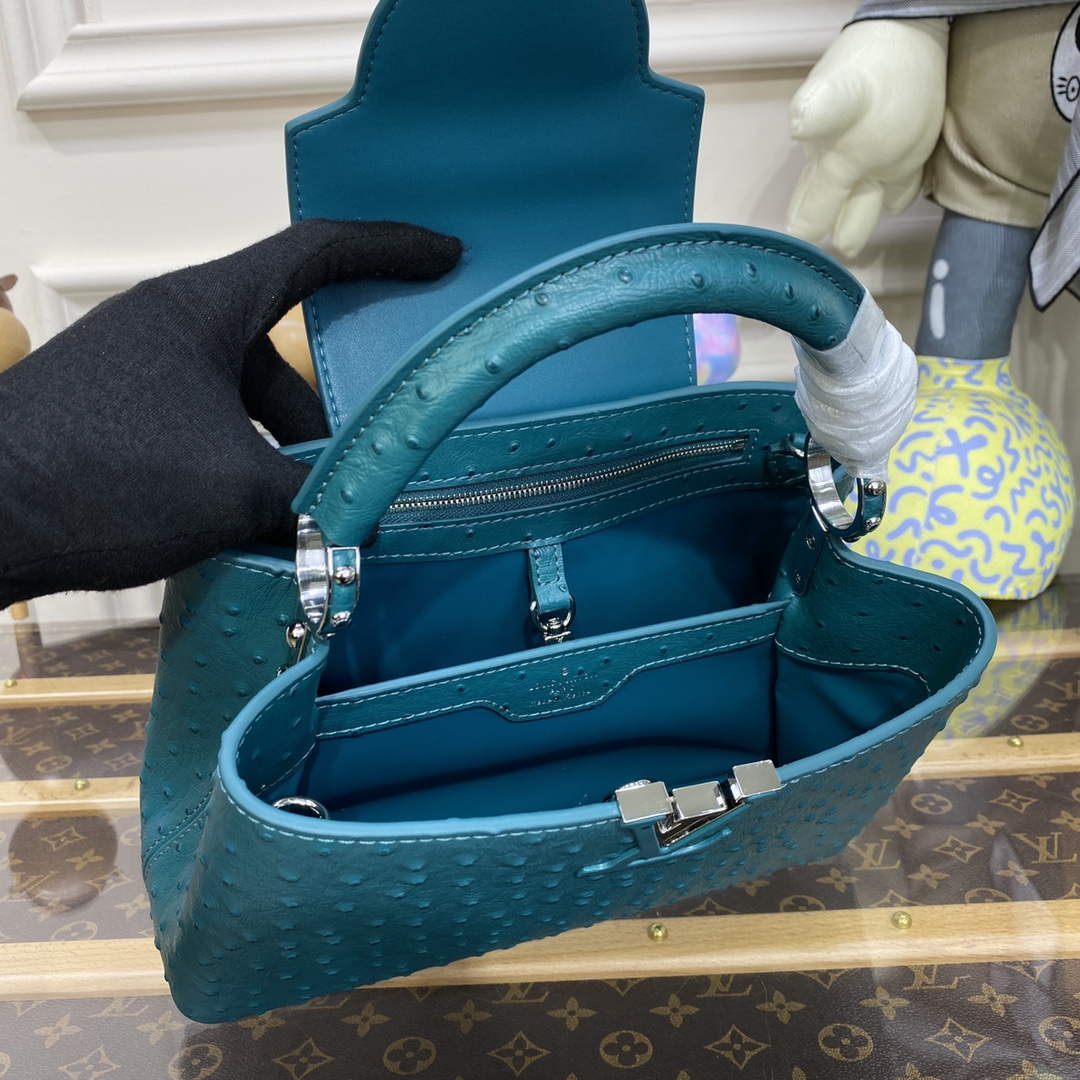 LV N81523 Louis Vuitton Capucines BB Handbag Lake Blue - Image 9