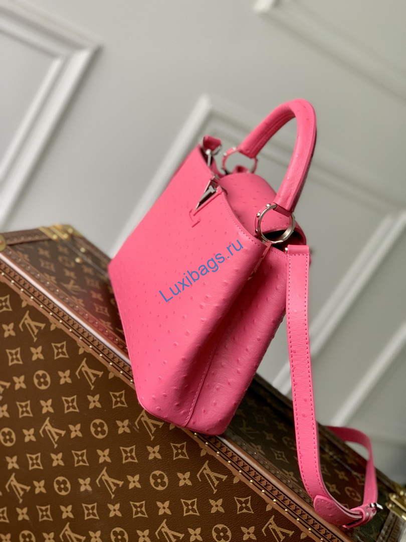 LV N81523 Louis Vuitton Capucines BB Handbag Plum - Image 2