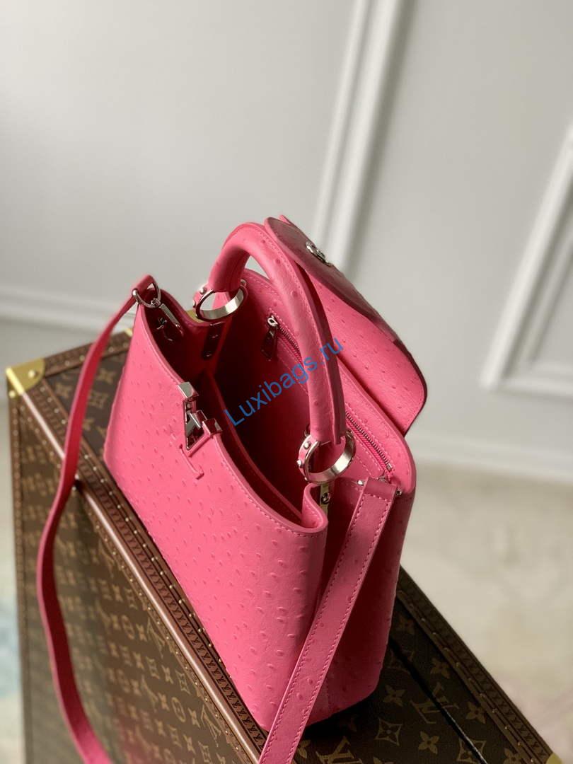 LV N81523 Louis Vuitton Capucines BB Handbag Plum - Image 6