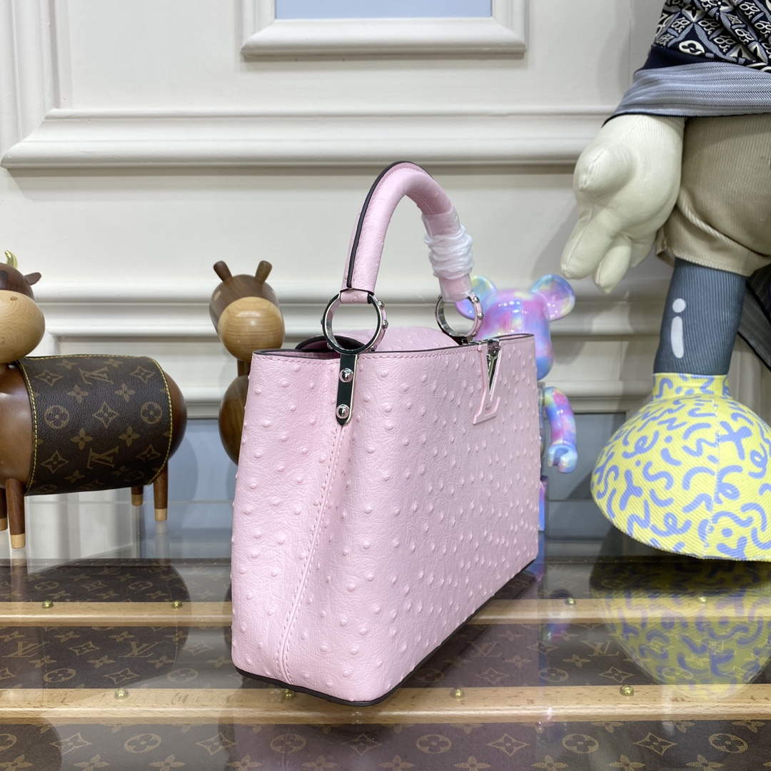 LV N81279 Louis Vuitton Capucines BB Handbag Rose Calypso - Image 3