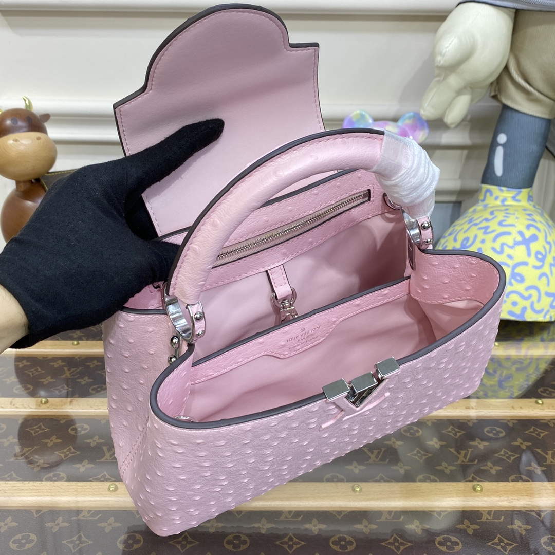 LV N81279 Louis Vuitton Capucines BB Handbag Rose Calypso - Image 9