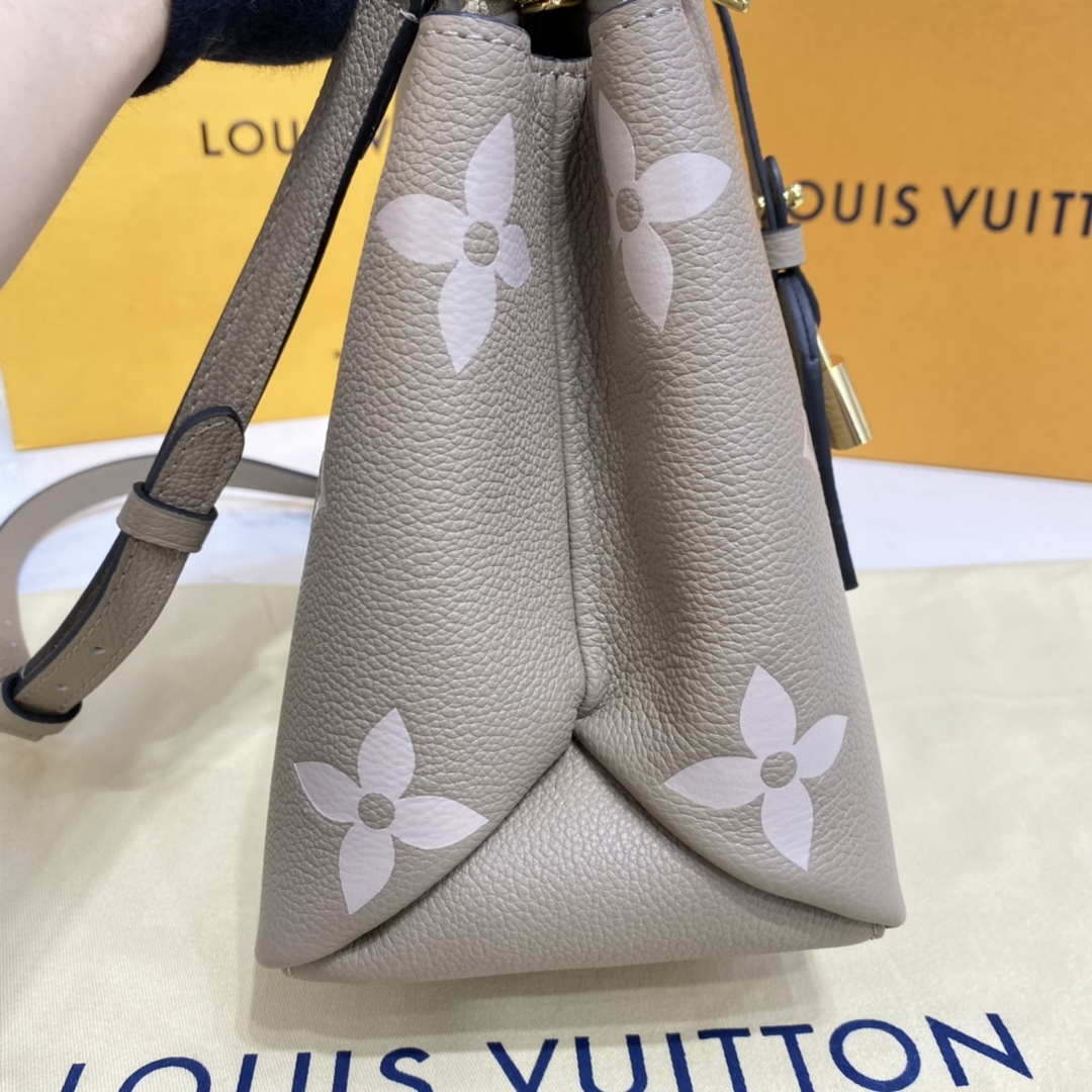 Louis Vuitton LV M58914 Petit Palais Bicolor Monogram Empreinte Leather Crème - Image 4