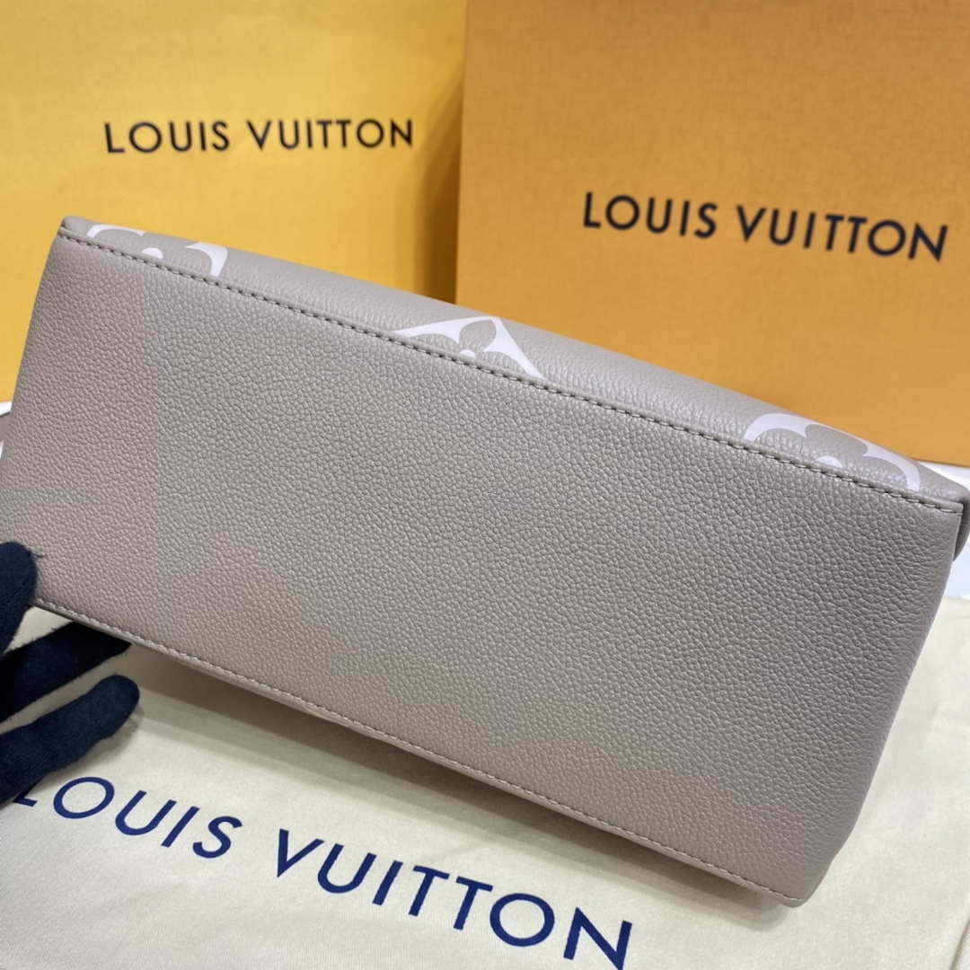 Louis Vuitton LV M58914 Petit Palais Bicolor Monogram Empreinte Leather Crème - Image 5