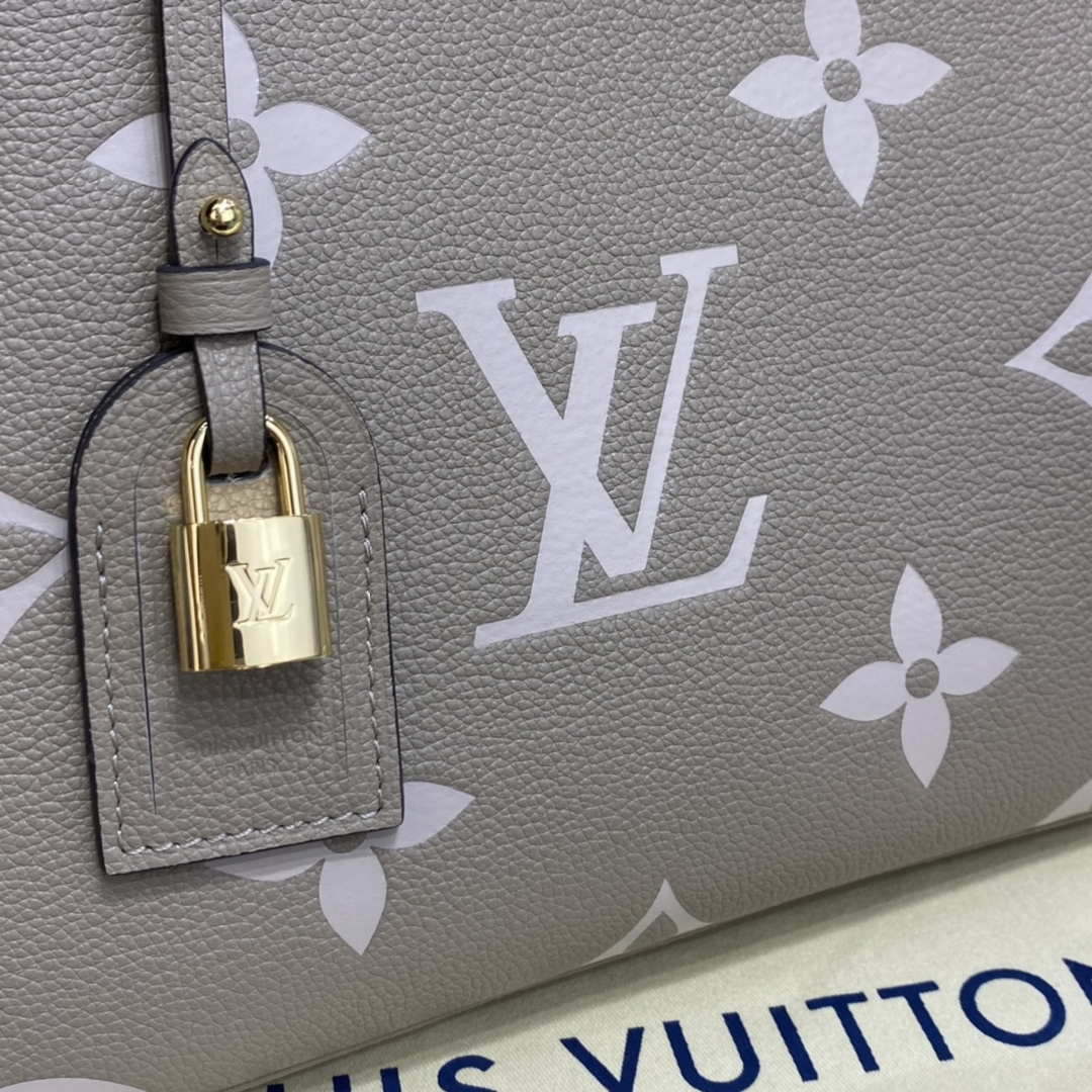 Louis Vuitton LV M58914 Petit Palais Bicolor Monogram Empreinte Leather Crème - Image 6