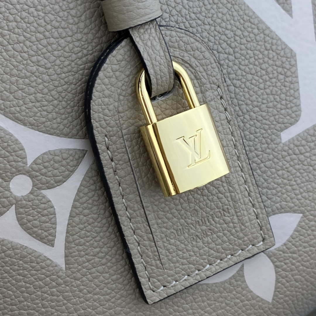 Louis Vuitton LV M58914 Petit Palais Bicolor Monogram Empreinte Leather Crème - Image 7