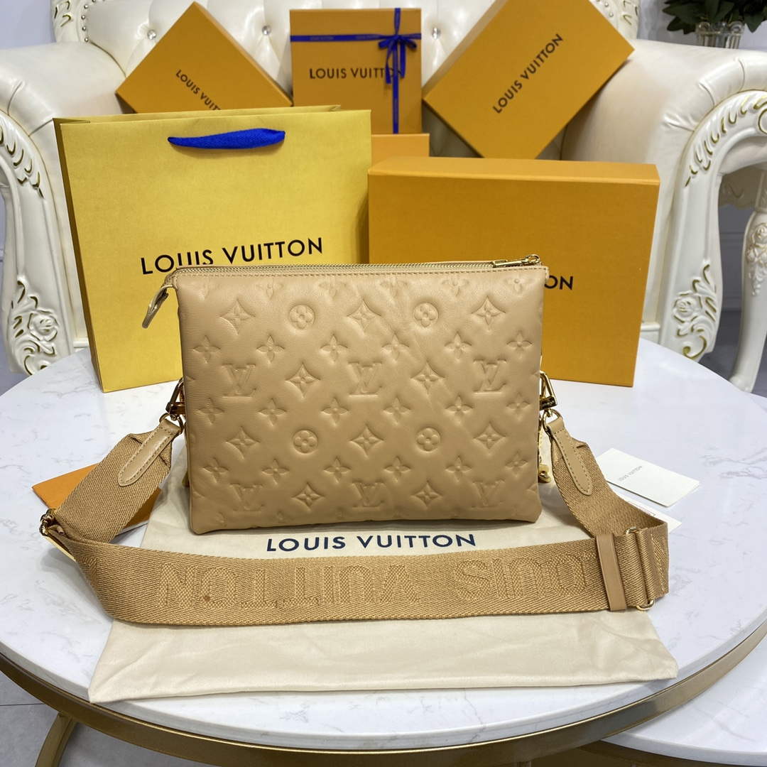 LV M21261 Louis Vuitton Coussin PM Bag Apricot - Image 3