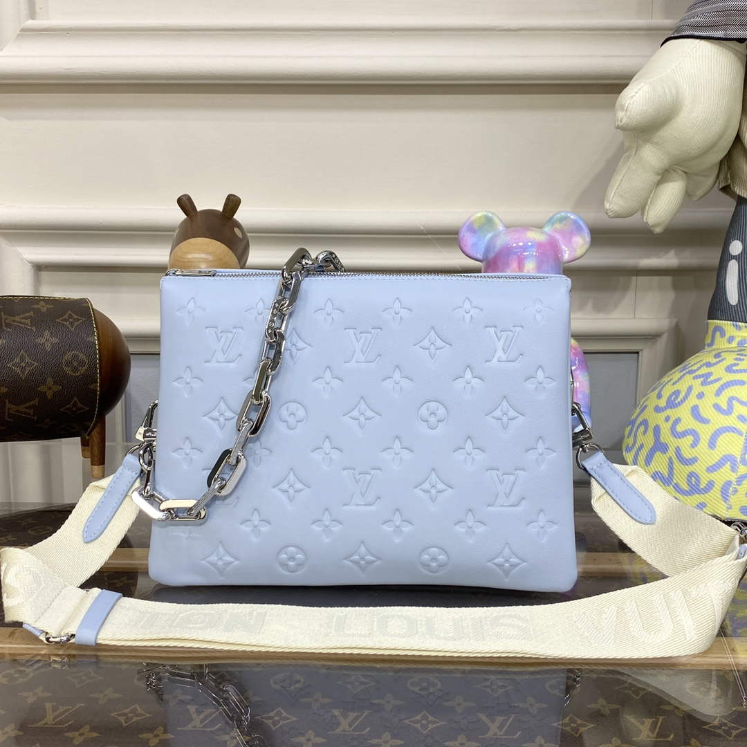 LV M21197 Louis Vuitton Coussin PM Bag Ice Blue - Image 2