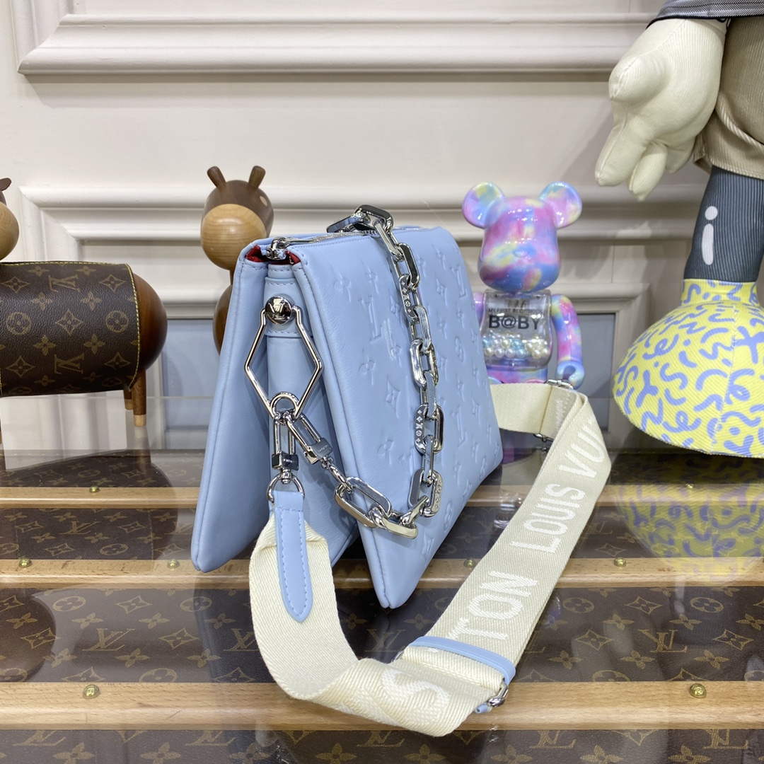 LV M21197 Louis Vuitton Coussin PM Bag Ice Blue - Image 3