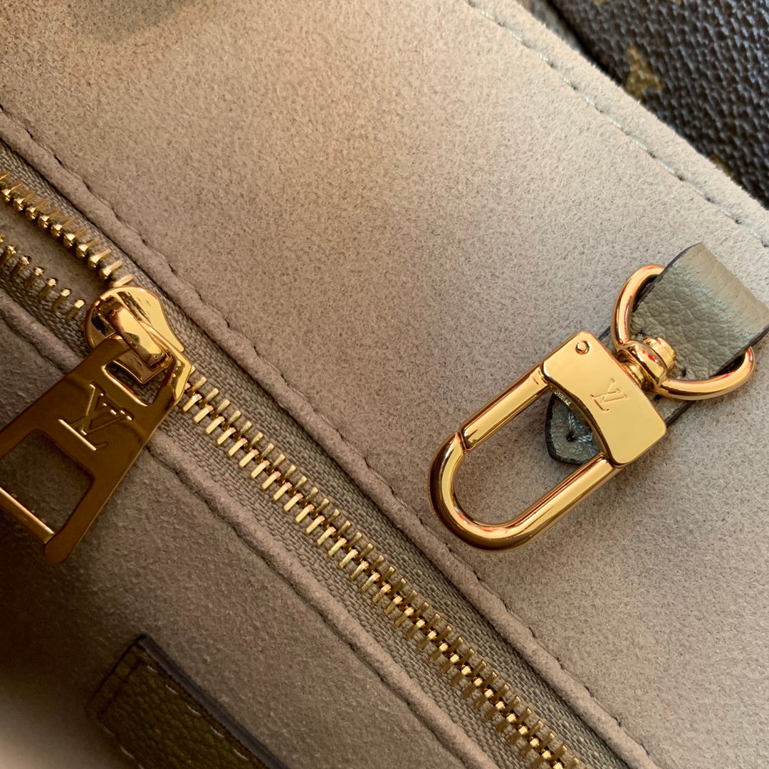 LV M45779 Louis Vuitton Onthego Pm Bag Leather Gray - Image 5
