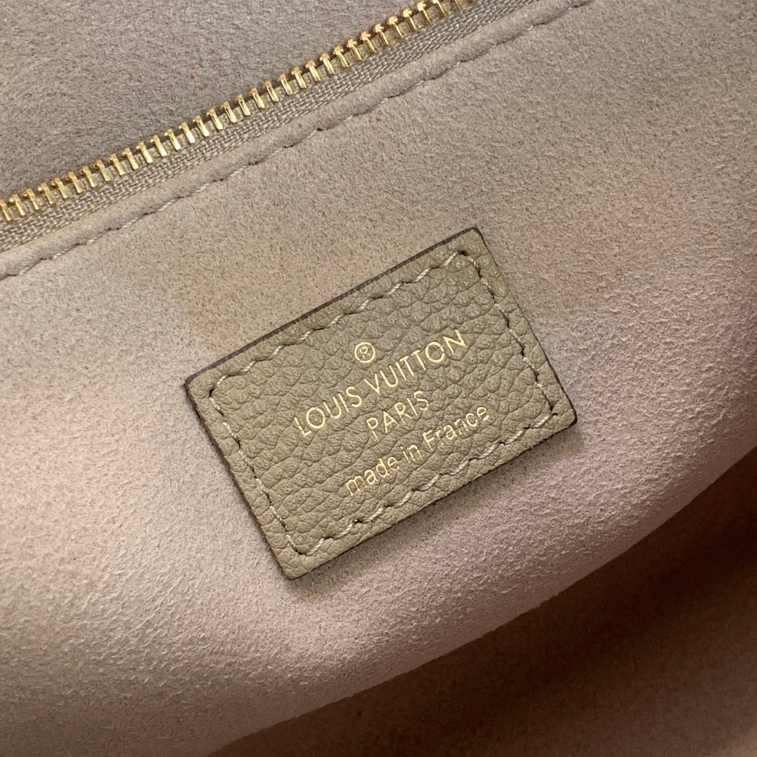 LV M45779 Louis Vuitton Onthego Pm Bag Leather Gray - Image 6