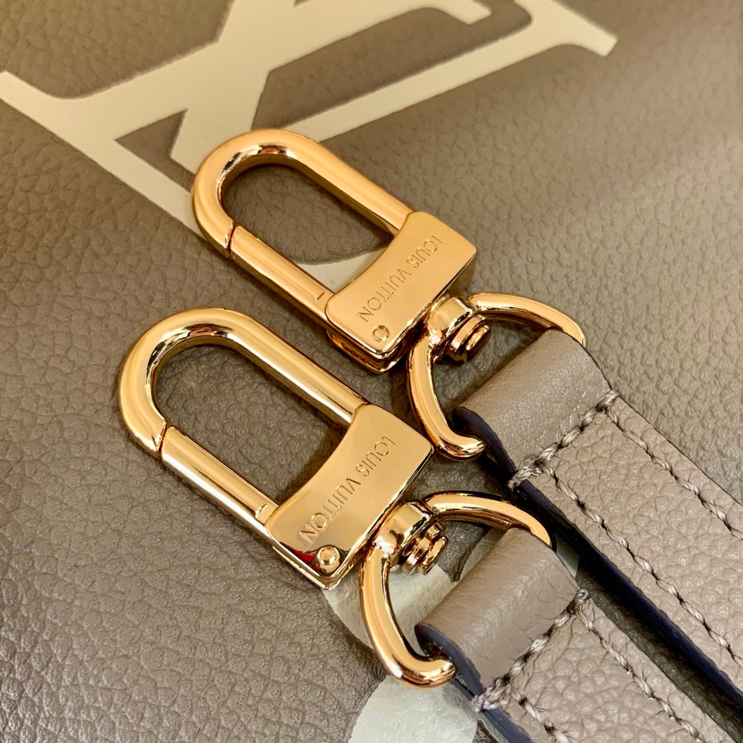 LV M45779 Louis Vuitton Onthego Pm Bag Leather Gray - Image 8