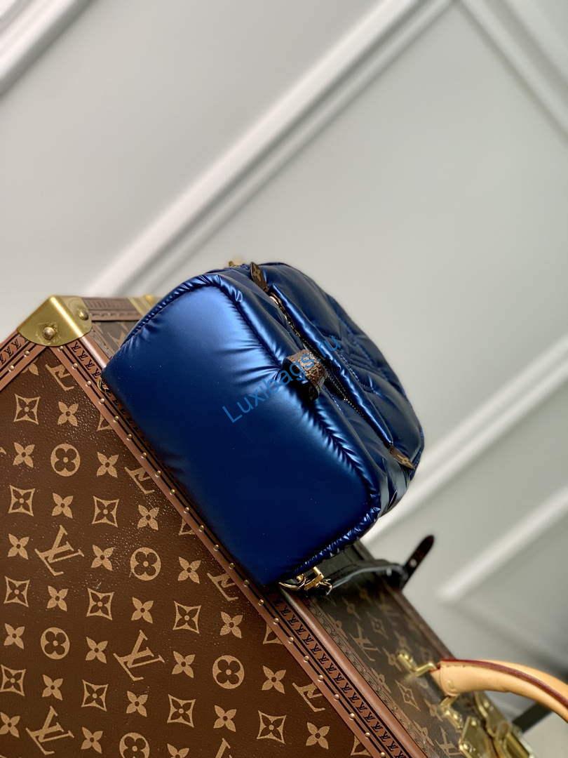 LV M21060 Louis Vuitton Palm Springs Mini Backpack Navy Blue - Image 3