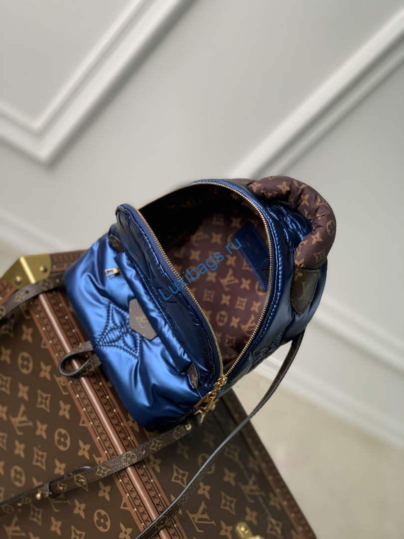 LV M21060 Louis Vuitton Palm Springs Mini Backpack Navy Blue - Image 7