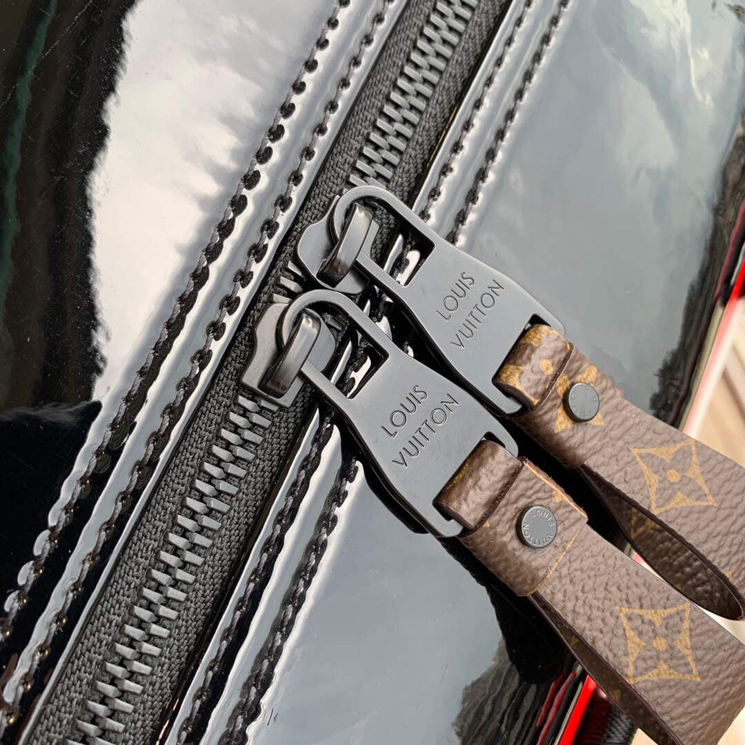 LV M58755 Louis Vuitton Neo Porte Documents Voyage Black Red - Image 4