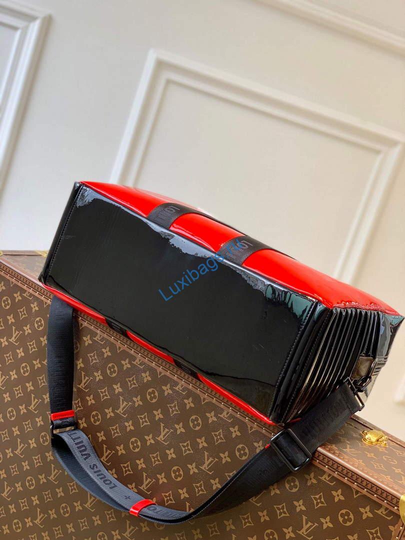 LV M58755 Louis Vuitton Neo Porte Documents Voyage Black Red - Image 8