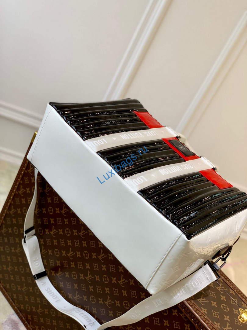 LV M58755 Louis Vuitton Neo Porte Documents Voyage Black White - Image 3