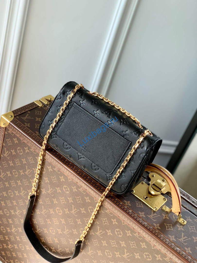LV M46200 Louis Vuitton Marceau Chain Bag Black - Image 2
