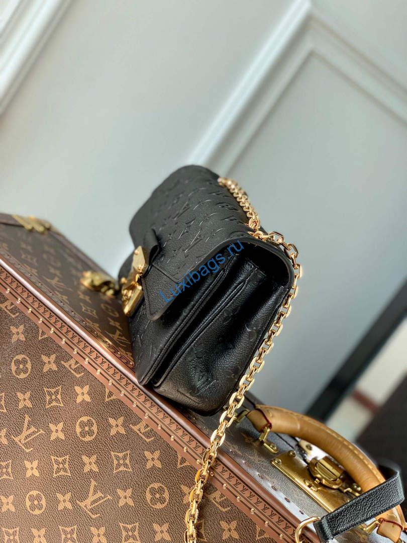 LV M46200 Louis Vuitton Marceau Chain Bag Black - Image 3