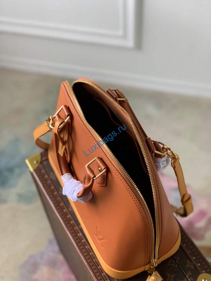 LV M40302 Louis Vuitton Alma PM Handbag Brown - Image 8
