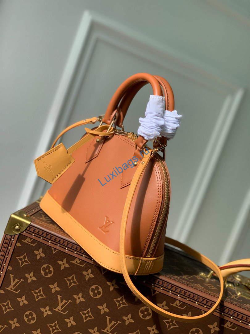 LV M40862 Louis Vuitton Alma BB Handbag Brown - Image 2