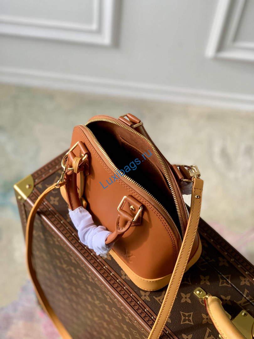 LV M40862 Louis Vuitton Alma BB Handbag Brown - Image 8