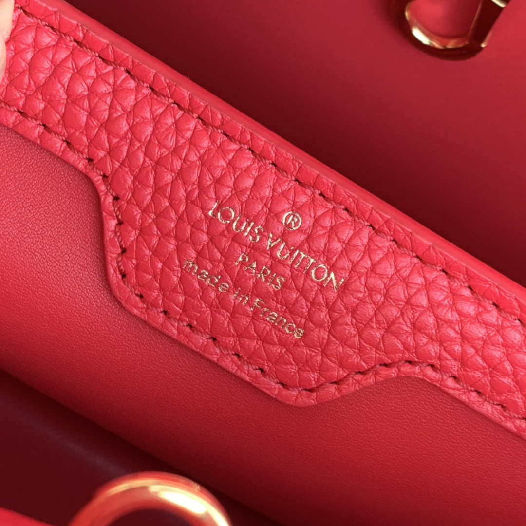 LV M20845 Louis Vuitton Capucines MM Handbag Red - Image 8
