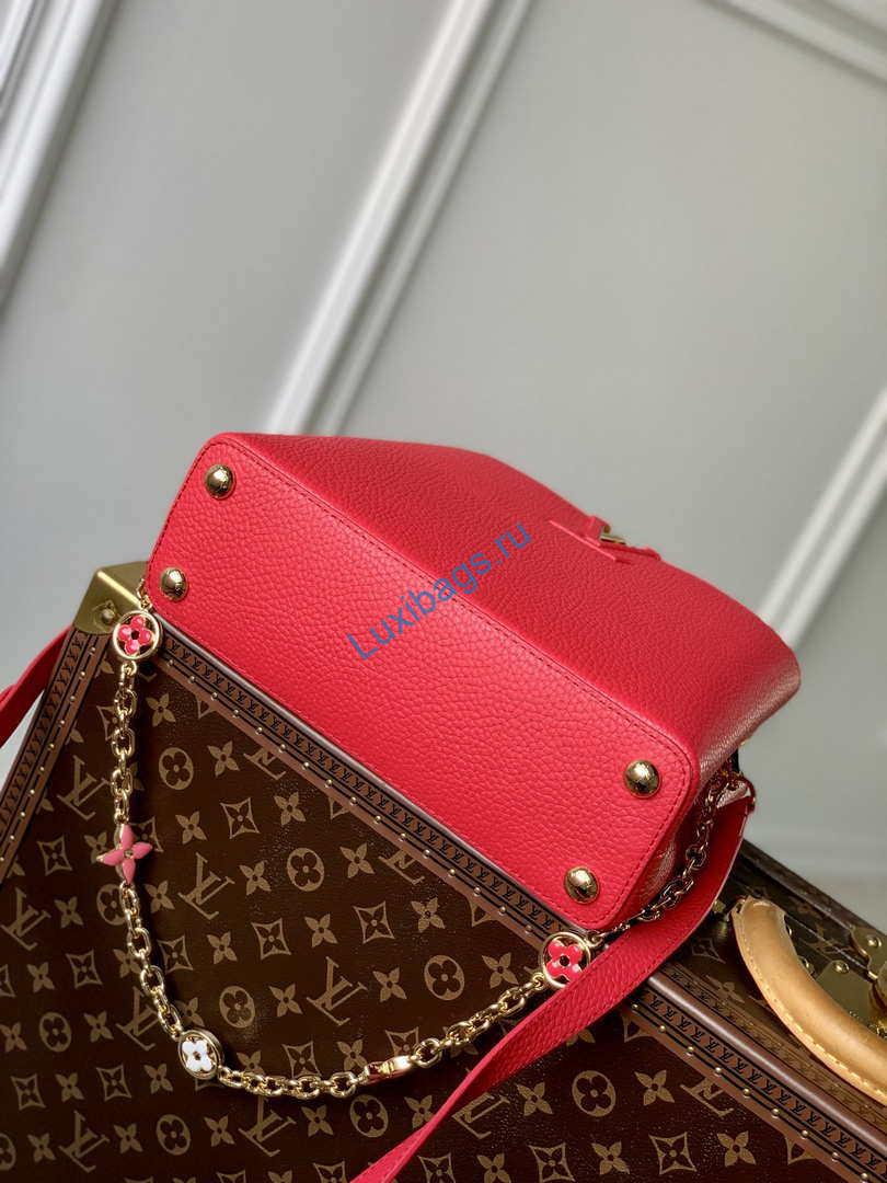 LV M20845 Louis Vuitton Capucines BB Handbag Red - Image 3