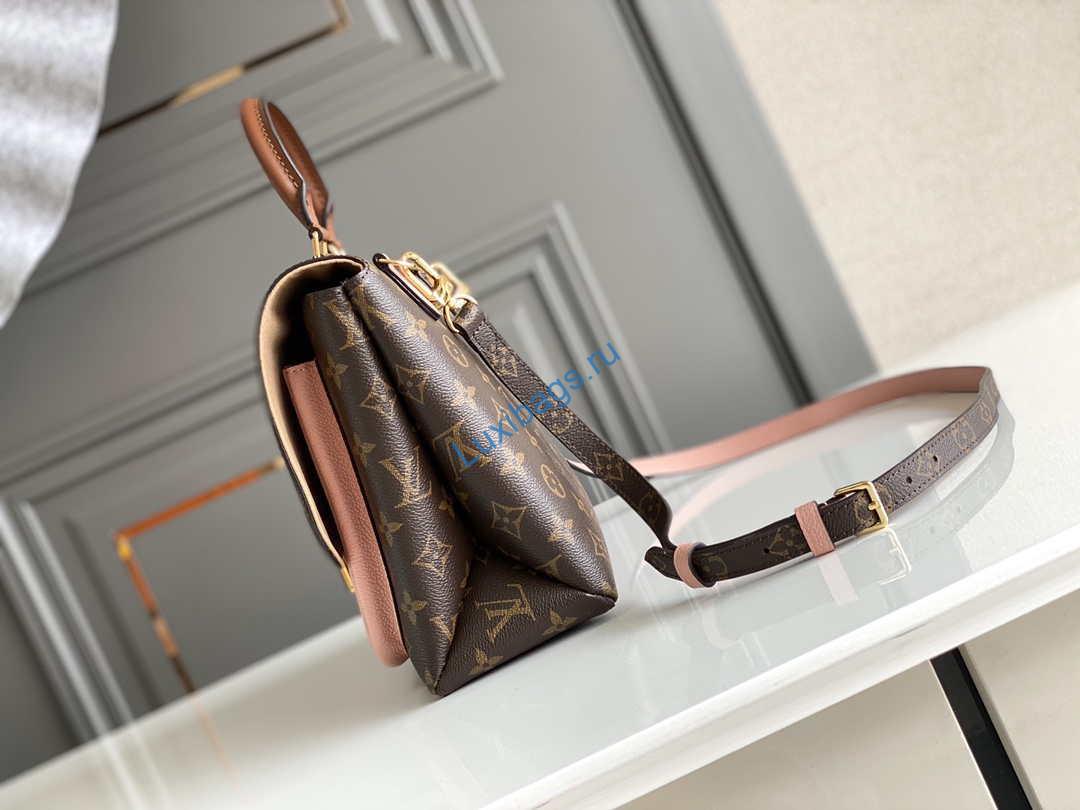 LV M44259 Louis Vuitton Marignan Messenger Top Handle Monogram M44286 Bag Pink - Image 3