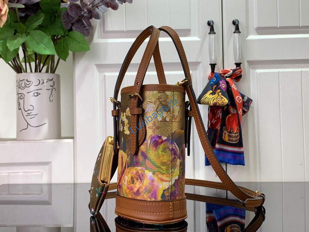 LV M81724 Louis Vuitton Nano Bucket Bag Gold - Image 2