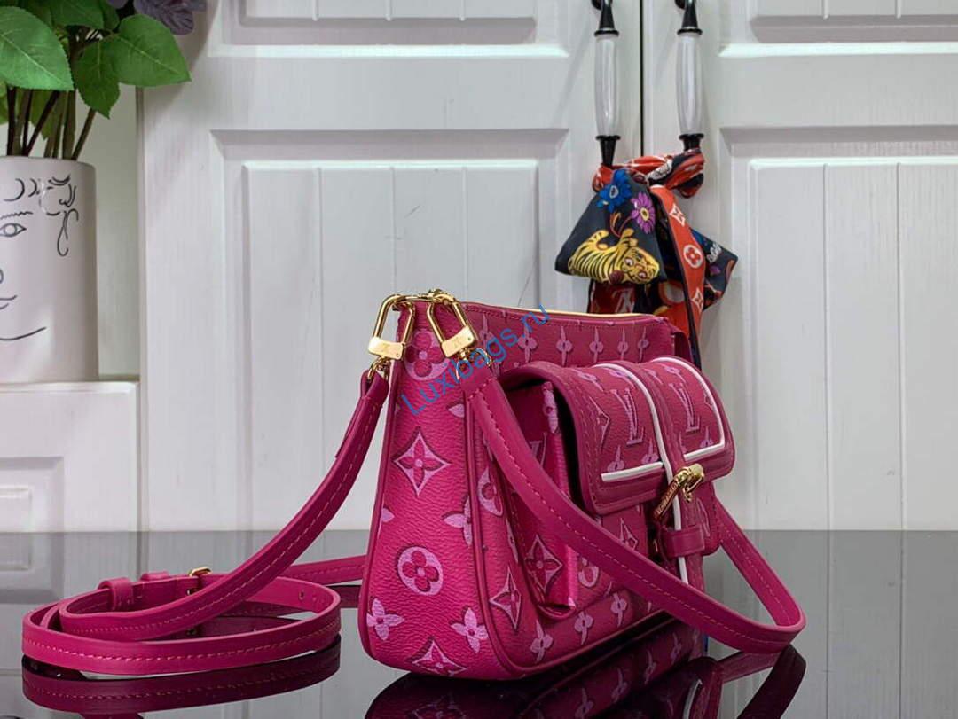 LV M46161 Louis Vuitton Maxi Multi Pochette Accessoires Fuchsia Pink - Image 2