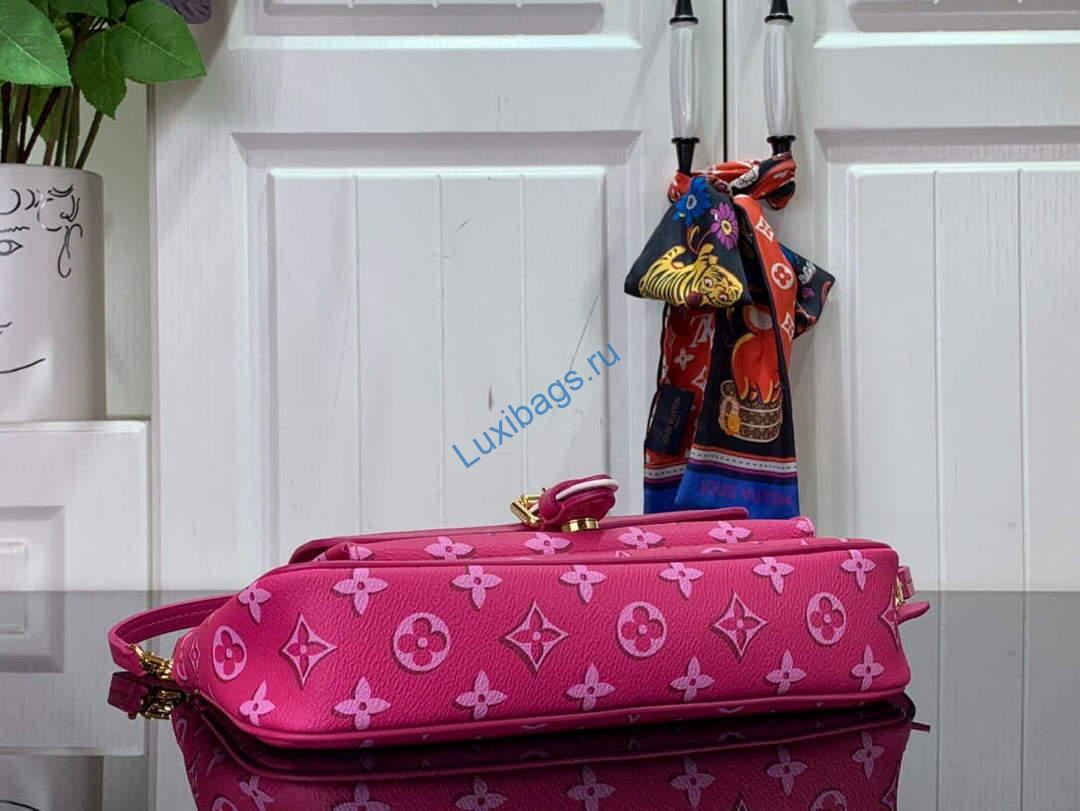 LV M46161 Louis Vuitton Maxi Multi Pochette Accessoires Fuchsia Pink - Image 4