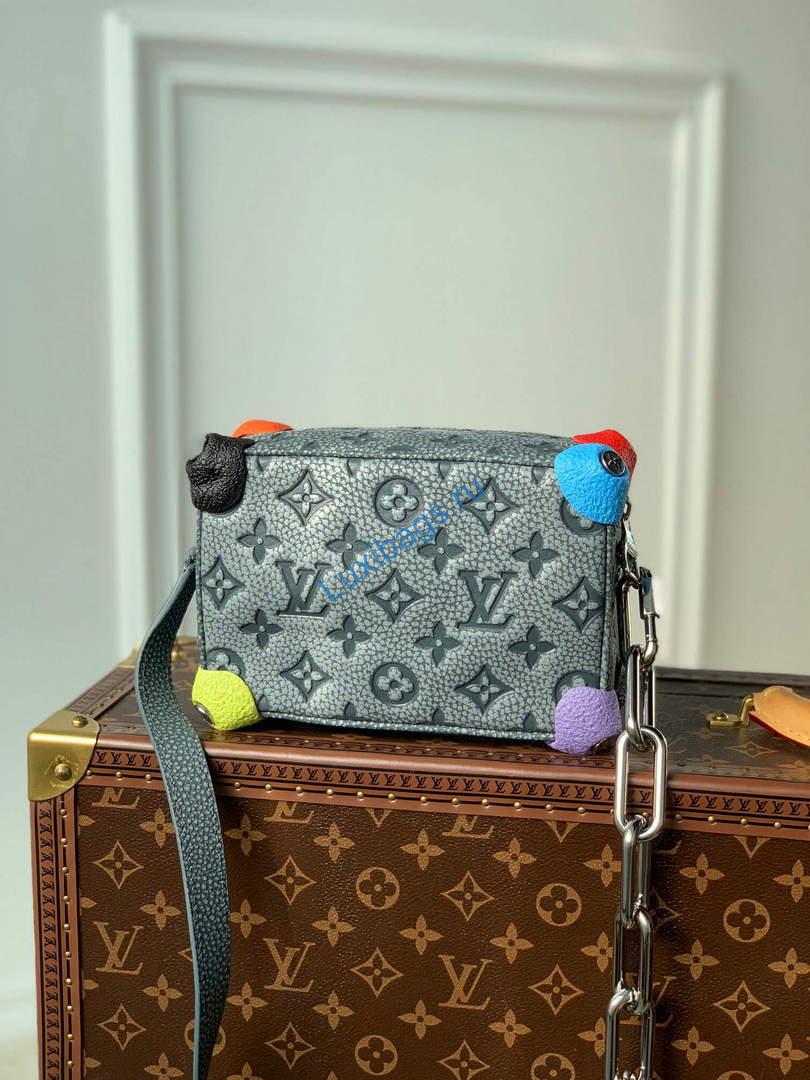 LV M81606 Louis Vuitton Mini Soft Trunk Gray - Image 2