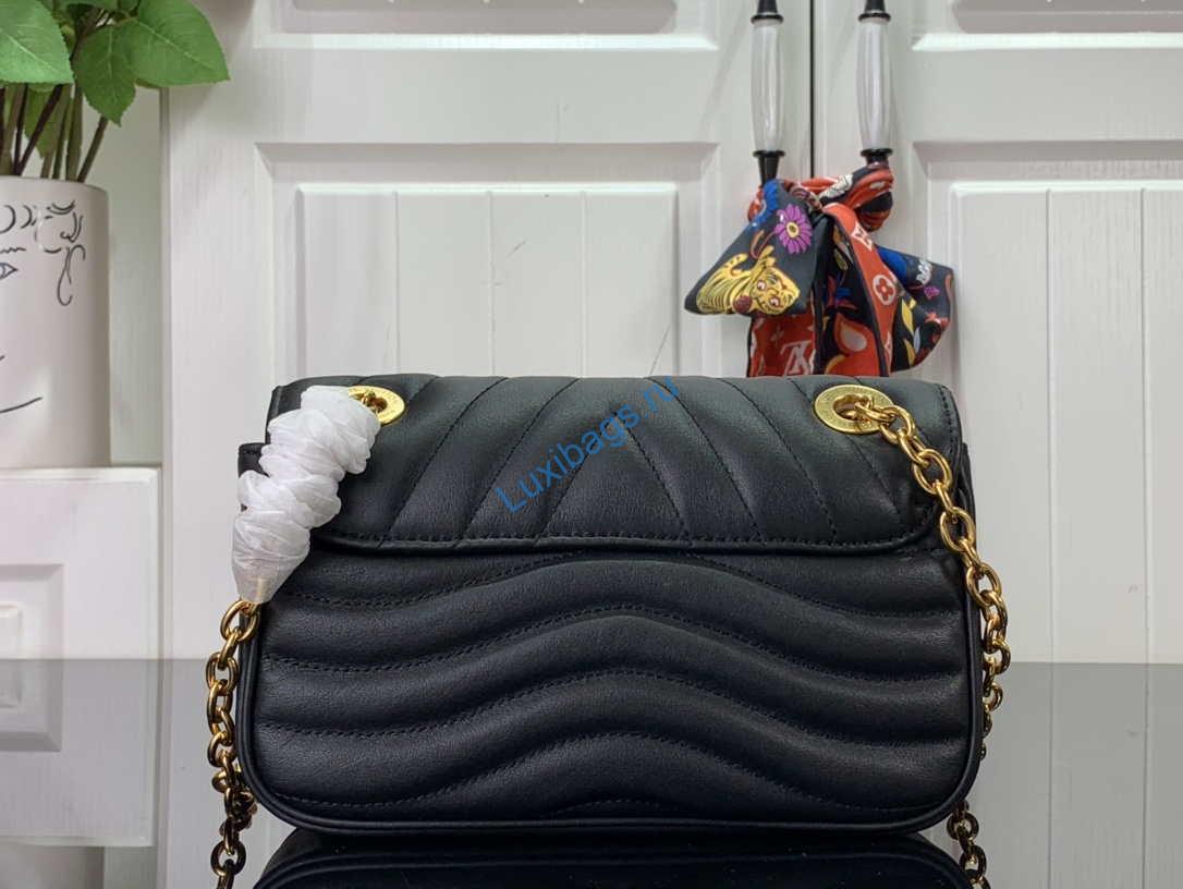 LV M20687 Louis Vuitton New Wave Multi-Pochette Leather M20838 Black - Image 3