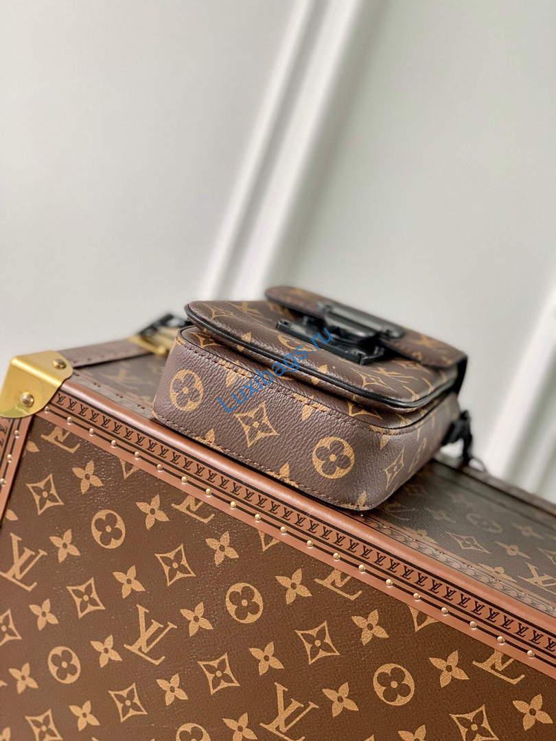 LV M81522 Louis Vuitton S-LOCK Vertical Wearable Wallet Black - Image 2