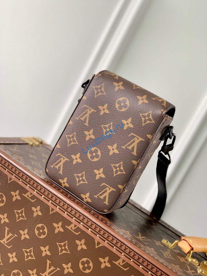 LV M81522 Louis Vuitton S-LOCK Vertical Wearable Wallet Black - Image 3
