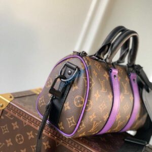 LV M46249 Louis Vuitton Keepall Bandouliere 25 Bag Purple