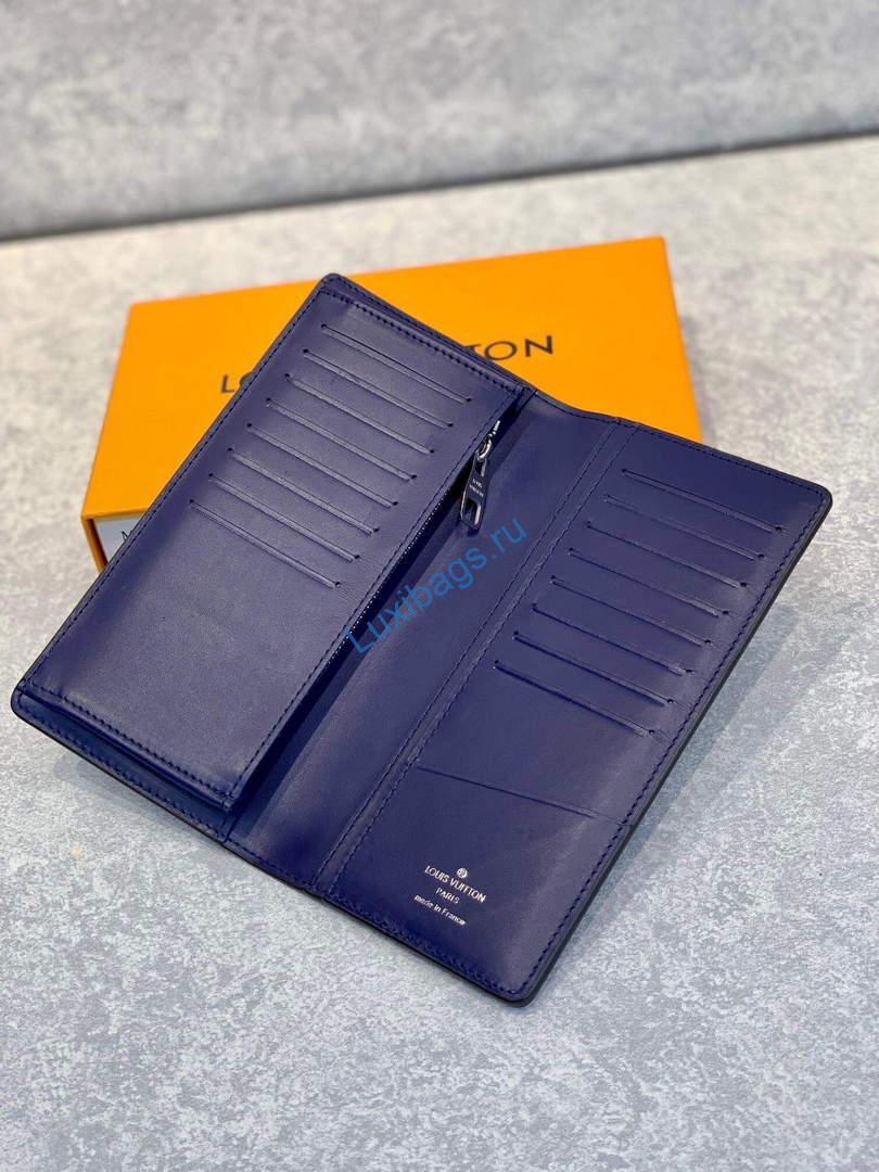 LV M81405 Louis Vuitton Brazza Wallet Other Leathers Blue - Image 2