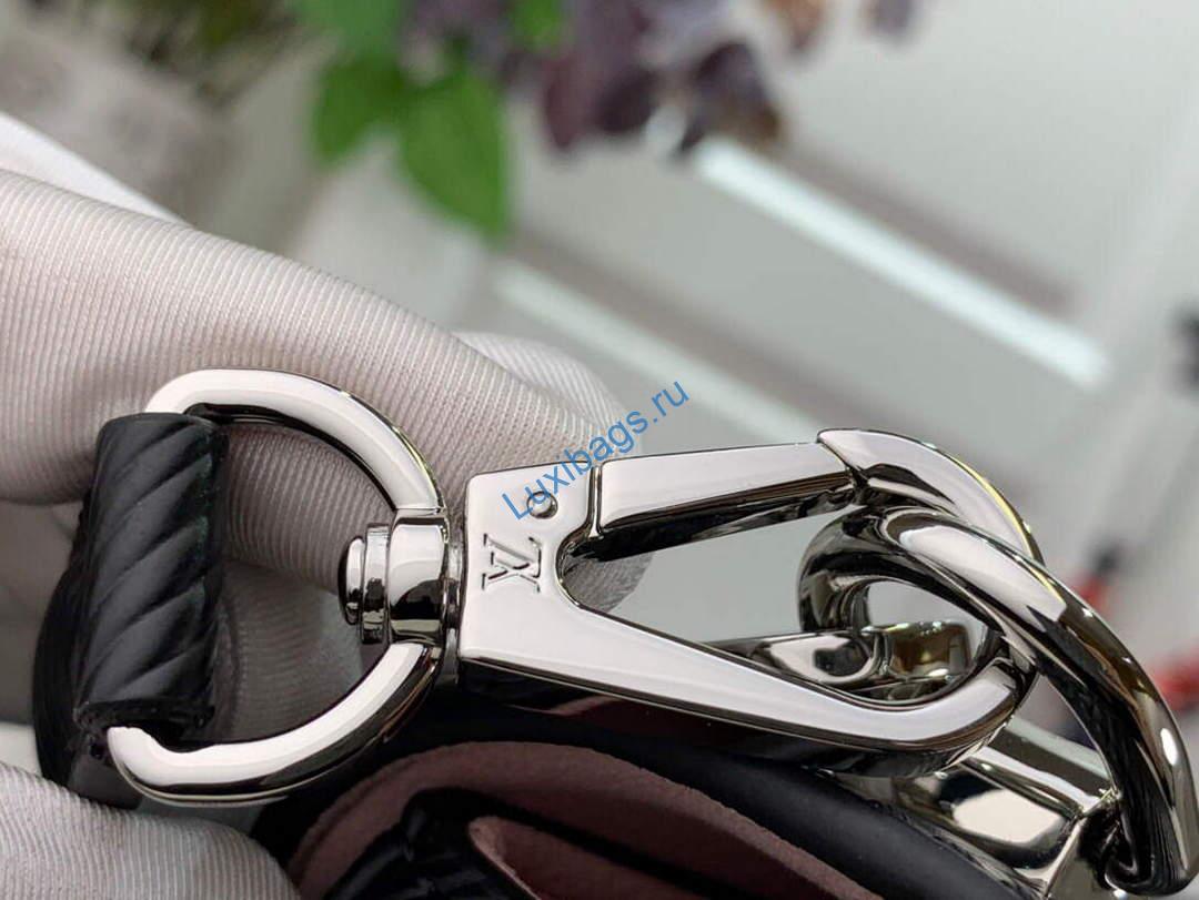 LV M59416 Louis Vuitton Twist MM Epi Leather Handbag Black - Image 5