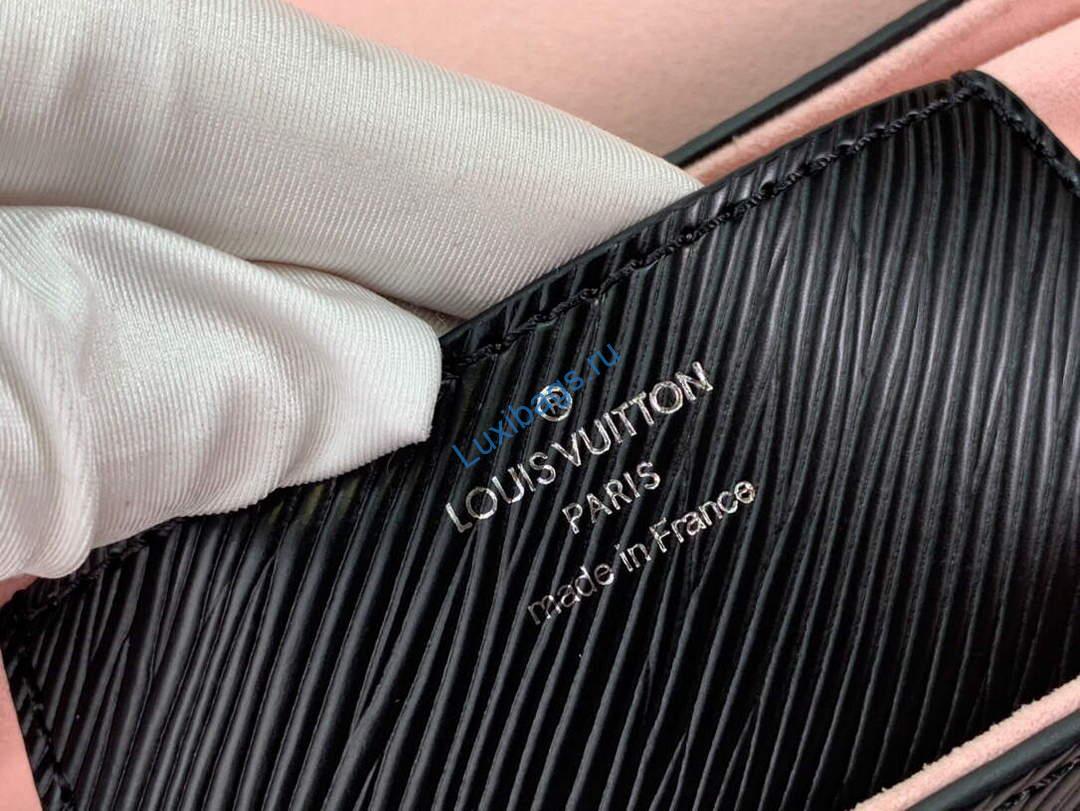 LV M59416 Louis Vuitton Twist MM Epi Leather Handbag Black - Image 9