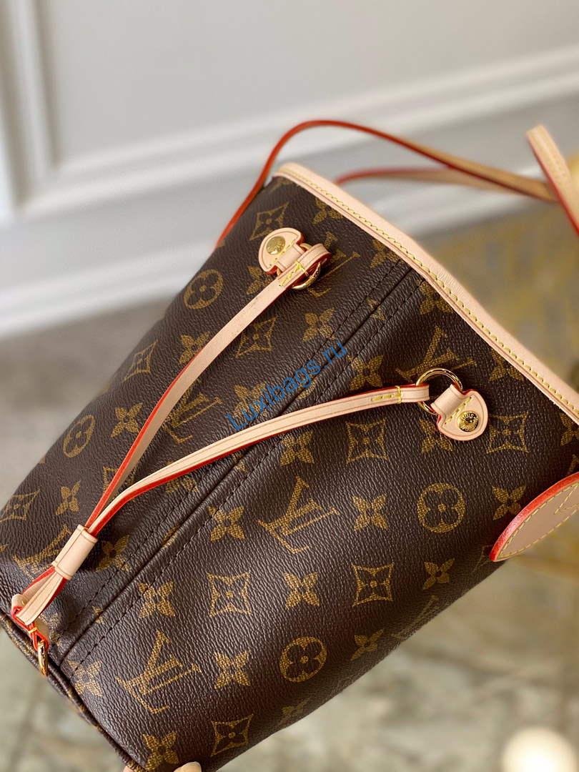 Louis Vuitton LV M41001 Neverfull PM Monogram Canvas Red - Image 3