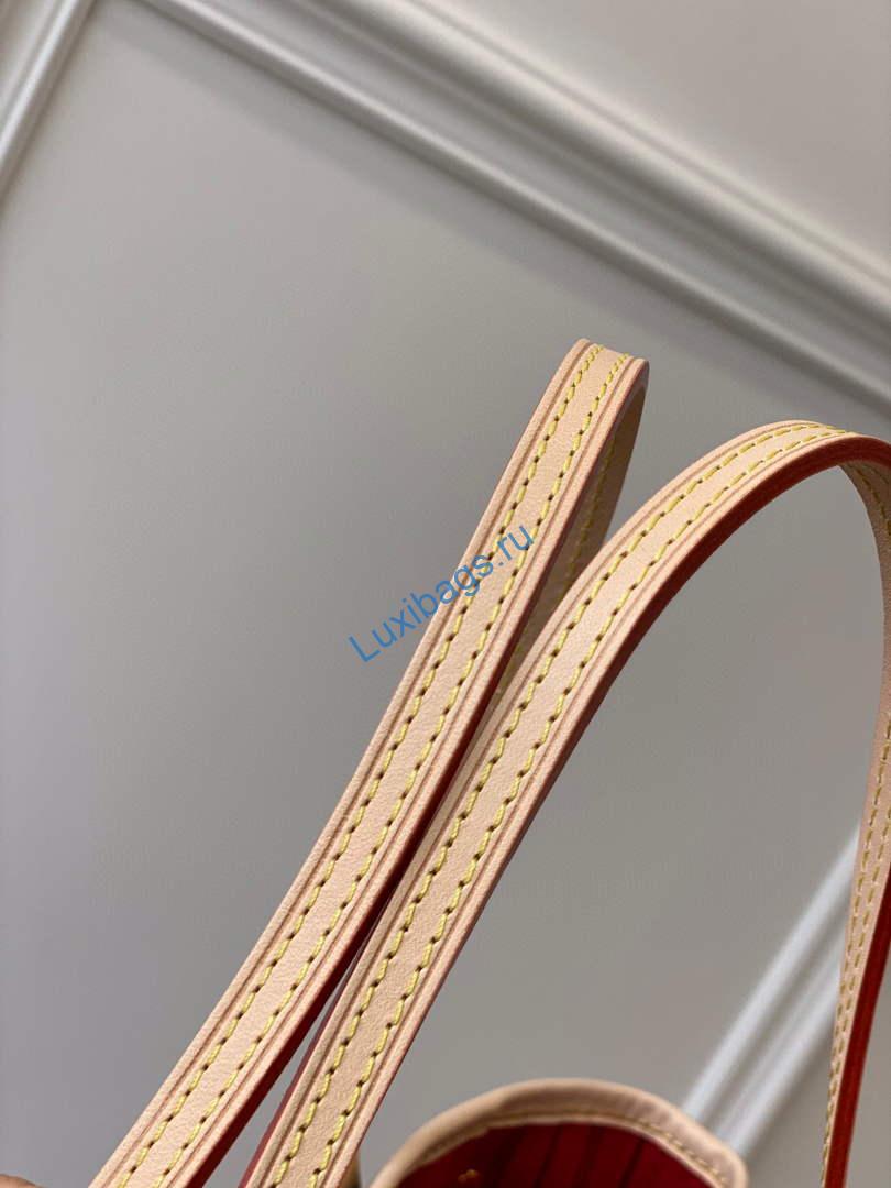 Louis Vuitton LV M41001 Neverfull PM Monogram Canvas Red - Image 4