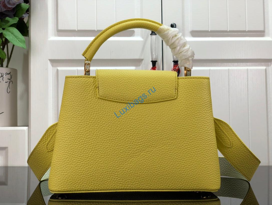 LV M48865 Louis Vuitton Capucines Mini BB Handbag Yellow - Image 3